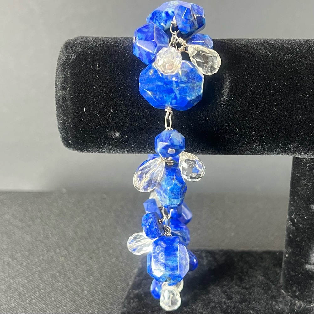 Deb Guyot Hand Crafted Sterling Silver Lapis Lazuli Bracelet